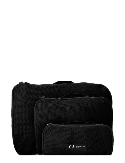KILOMETER STUDIOS Packing Cubes Set (3 Pcs) - Black - ONE SIZE