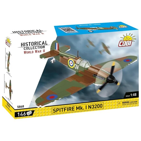 COBI HIstorical Collection: WWII Byggesett 146 Deler Spitfire Mk. I N3200