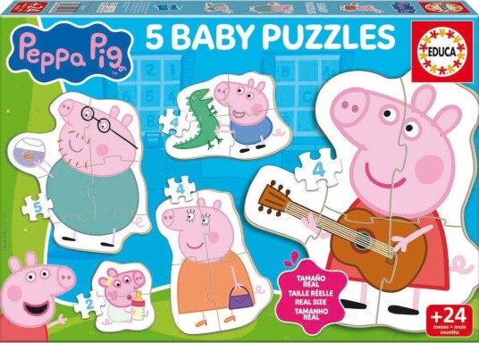 Educa Baby Puslespill 2-5 brikker Peppa Gris Educa Baby Puslespill 2-5 brikker Peppa Gris