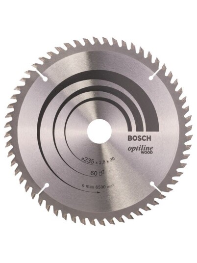 Bosch Sirkelsagblad Optiline Wood 235 x 30/25 x 2,8 mm, 60 Bosch Sirkelsagblad Optiline Wood 235 x 30/25 x 2,8 mm, 60