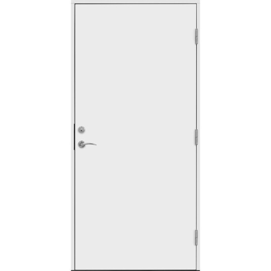 Solid Dørsett funkis ytterdør 90x210 h hvit tett slett ncs s0502 y