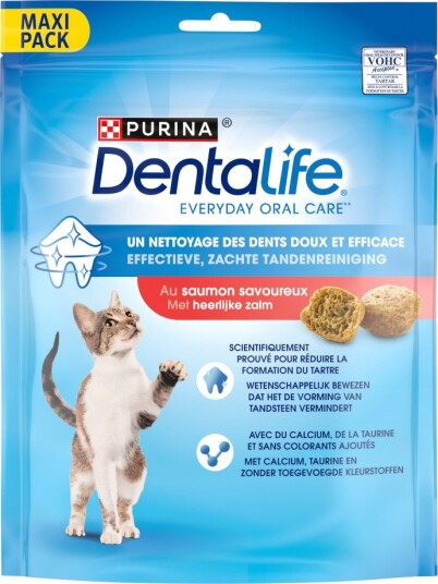 Dentalife 3 + 1 På Kjøpet Purina Daily Cat Tannpleiesnacks Laks 4 X 140 G