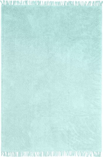 Ryetepper Alba Natural Cotton Shaggy turkis Størrelse: 200 x 290 cm