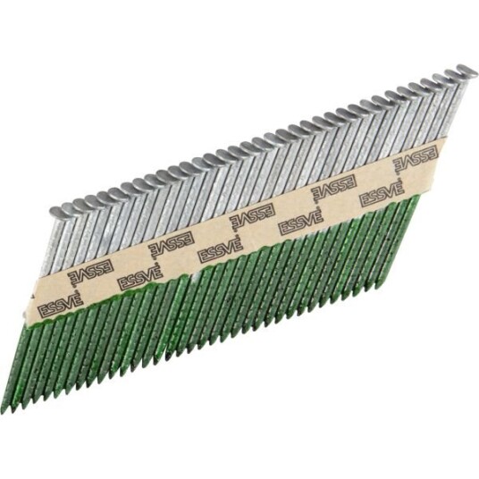 ESSVE 777904 Maskinspiker 34° rettbåndet glatt varmforsinket 2,8 x 75 mm 1300-pakning Innfesting