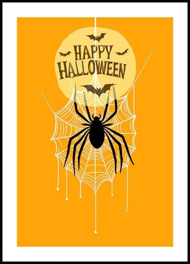 Retro Spooktacular: A Groovy Halloween Vibe Poster Plakat / 40x50cm