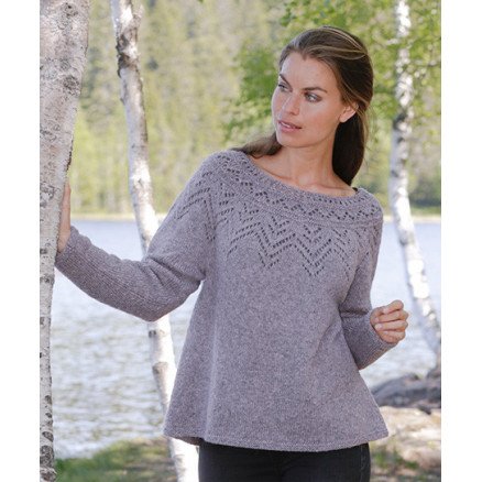 Â Agnes Sweater by DROPS Design Bluse Strikkeoppskrift str S XXXL