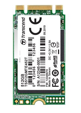 Transcend 512Gb, M.2 2242, Pcie Gen3x2, B+M Key