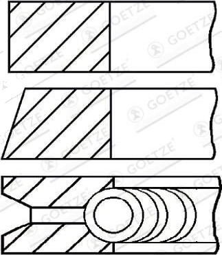 Stempelringsett GOETZE ENGINE 08 142300 00