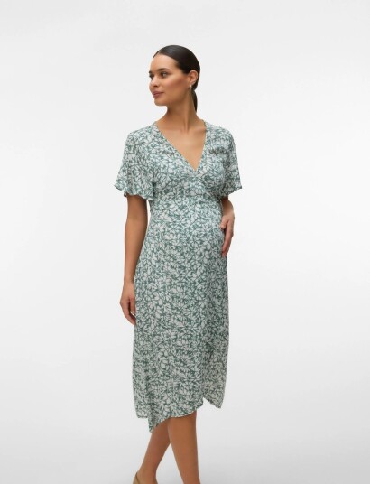 Vero Moda Maternity Vmmmenny Ss Calf Wrap Dress Ga Green S Vero Moda Maternity Vmmmenny Ss Calf Wrap Dress Ga Green S