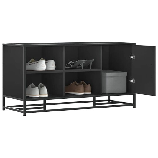  Skobenk svart 100x40x53,5 cm konstruert tre og metall 8721102842733
