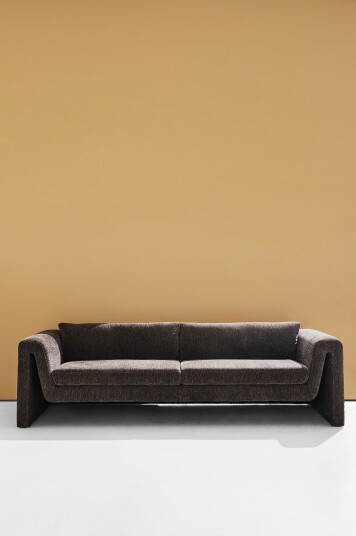 Jotex Sofa Kryssfiner/Polyeterskum/Polyester Brungrå Mika 1665873060