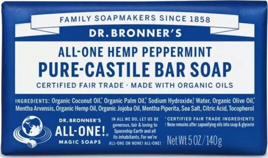 Dr Bronner peppermynte såpe 140 g