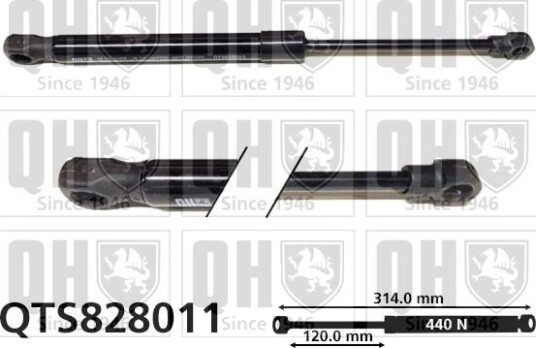 Gassfjær, motorpanser QUINTON HAZELL QTS828011