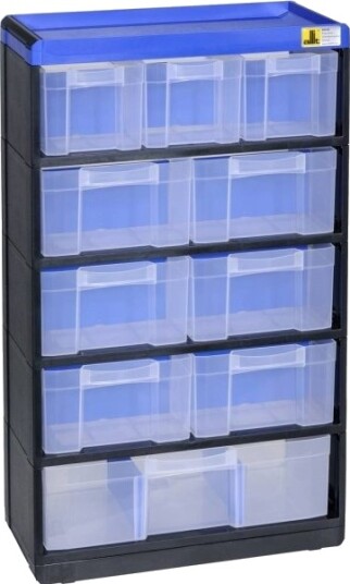 Allit 464640 Magasin For Smådeler Varioplus Pro 53/21 B X H X T 300 X 525 X 135 Mm Sort/Blå 1 Stk