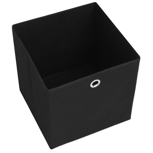 vidaXL Oppbevaringsbokser 4 stk uvevd stoff 28x28x28 cm svart vidaXL Oppbevaringsbokser 4 stk uvevd stoff 28x28x28 cm svart