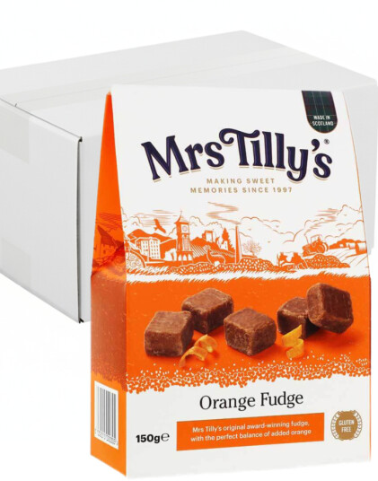 6 stk Mrs Tilly"s Scottish Orange Fudge   Fudge med Appelsinsmak i Gaveesker   Hel Eske 0.9 kg