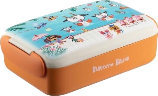 Modern House Bukkene Bruse lunsjboks 0,6L tegneserie oransje/beige Modern House Bukkene Bruse lunsjboks 0,6L tegneserie oransje/beige