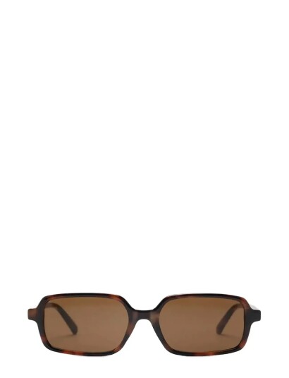 Mango Semi Transparent Frame Sunglasses   Brown   ONE SIZE