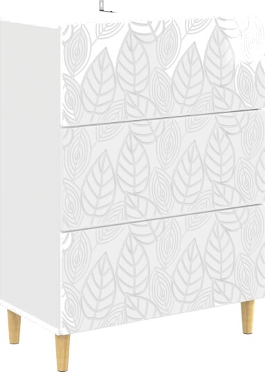 vidaXL Skuffeskap Høgglans hvit 66 x 34,5 x 90 cm Konstruert tre vidaXL Skuffeskap Høgglans hvit 66 x 34,5 x 90 cm Konstruert tre