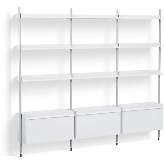 Hay Pier System 133 3 columns PS White / Aluminium