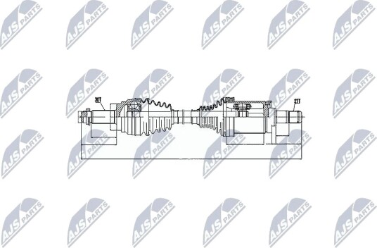 Nty Drivaksel NTY NPW BM 015 Nty Drivaksel NTY NPW BM 015