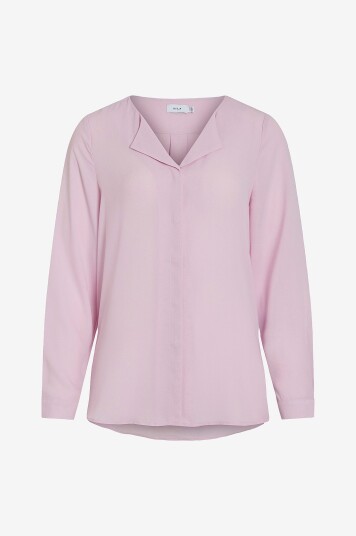 Vila - Bluse viLucy L/S Shirt - Rosa