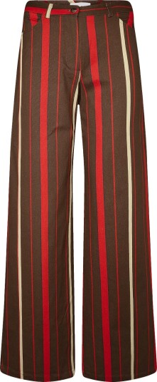 Laagam Leroy Brown Striped Twill Pants   BROWN   XS/34