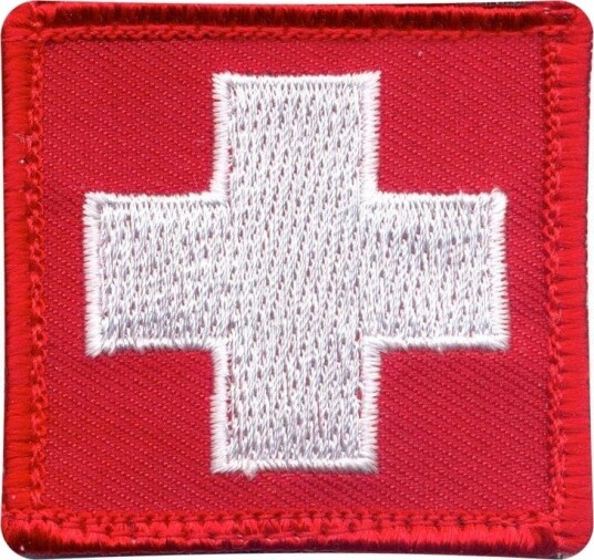 Rothco Moral Patch Tag Cross Red Rød