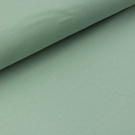 Balsløw Bomullsjersey Solid stoff 155cm 0191 Støvete Grønn 50cm