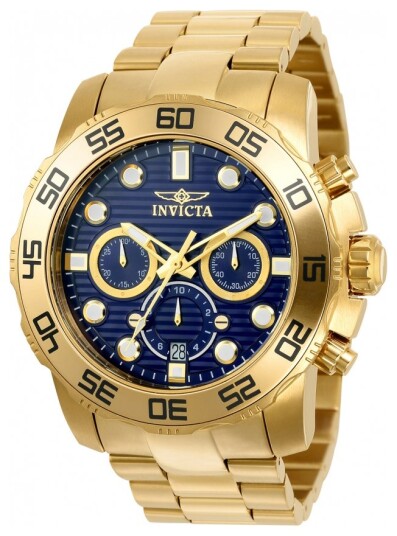 Invicta Herreklokke 22228 Pro Diver Blå/Gulltonet stål Ø50 mm Invicta Herreklokke 22228 Pro Diver Blå/Gulltonet stål Ø50 mm