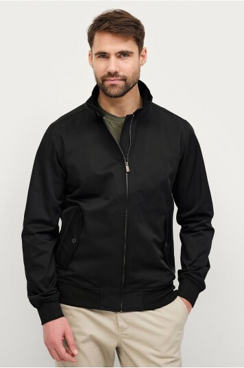 Ellos Collection Harrington jakke Tom Svart