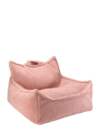 Wigiwama Beanbag Chair Teddy Pink 80X 70X 50CM Wigiwama Beanbag Chair Teddy Pink 80X 70X 50CM