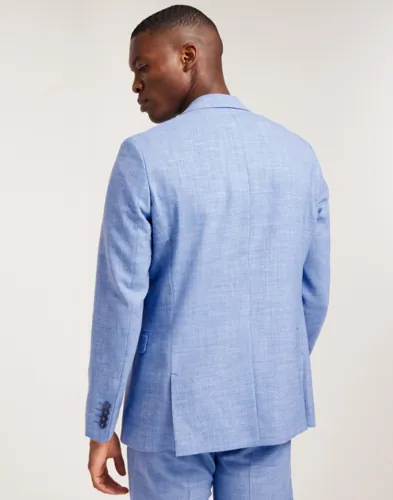 Selected Homme Slhslim Oasis Linen Blz Noos Blå