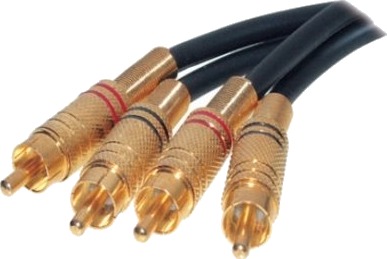 Shiverpeaks Basic S 2X Rca 2X Rca 2.5M 2 X Rca Hankjønn 2 X Rca Hankjønn 2,5 M Svart Gull