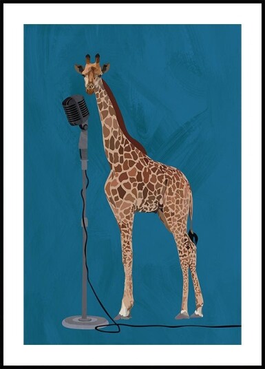 Giraffe Jam Session Poster Plakat / 70x100cm Giraffe Jam Session Poster Plakat / 70x100cm