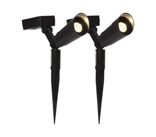 Solcelledrevet LED-spotlight 15 lm 2-pk.
