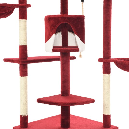Vidaxl Kloretre Med Klorestolper I Sisal 203 cm RĂžd Og Hvit Vidaxl Kloretre Med Klorestolper I Sisal 203 cm RĂžd Og Hvit