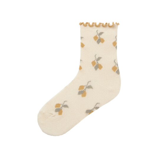 Lil Atelier Lil’ Atelier Darlene sock – turtledove/lemon 22/24