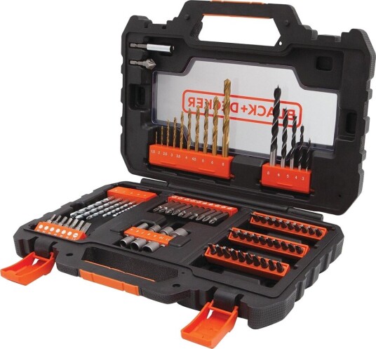 BLACK+DECKER A7231-XJ Bor- og bitssett 74 deler for metall, stein og tre