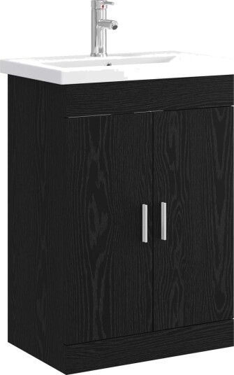 Baderomsinnredningssett Svart eik 61 x 40 x 84,5 cm