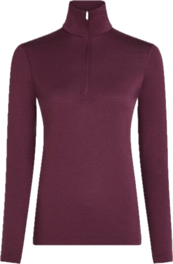Icebreaker Women"s 200 Oasis Longsleeve Half Zip Dk Berry M