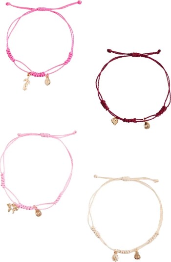 Mango Pack Of 4 Best Friends Bracelets Pink ONE SIZE