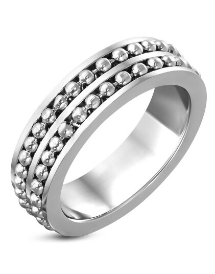 Chain Wrap Sølvfarget Ring i Kirurgisk Stål Strl 52 x 16,55 mm