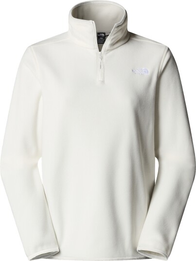 The North Face Women's Glacier Fleece 1/4 Zip Jacket White Dune L