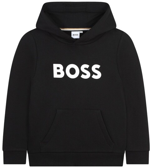 BOSS Hettegenser Svart m. Logo BOSS 8 år 128 Hettegenser