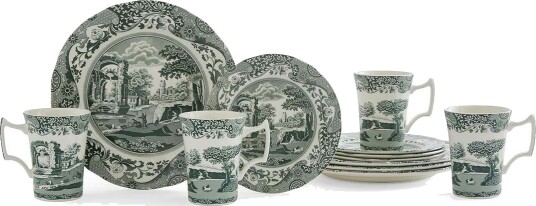 Spode Heritage Green Italian Serveringssett 12 Deler Grønn Spode Heritage Green Italian Serveringssett 12 Deler Grønn