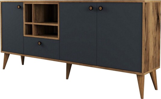 Scone Konsollbord 180 cm - Antrasitt/Valnøtt