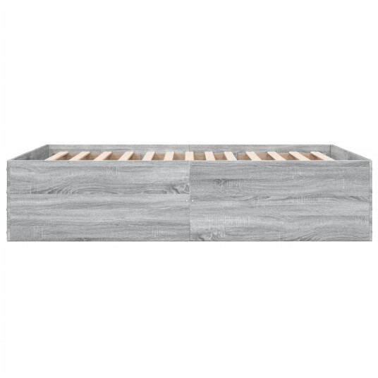 Sengeramme grå sonoma 135x190 cm konstruert tre 8721102615870