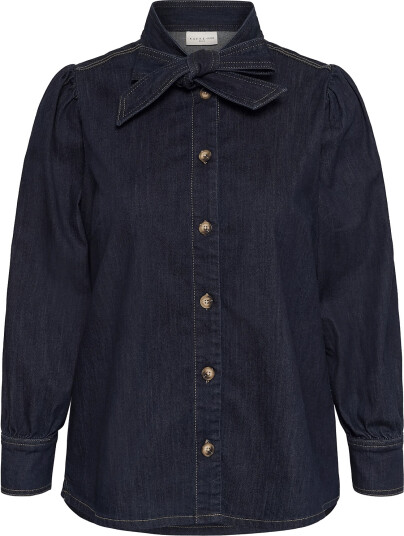 Kaffe Curve Kcmally Denim Blouse Navy 46 Kaffe Curve Kcmally Denim Blouse Navy 46