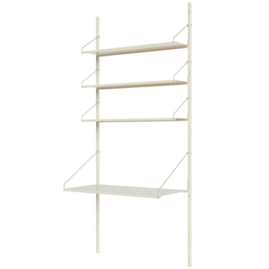 Frama Library Hylle med Skrivebord 80x185 cm Varmhvit